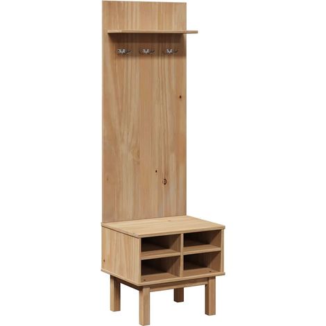 Mobile da Corridoio OTTA 50x40x160 cm in Legno Massello di Pino vidaXL (1/5)