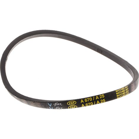 Rs Pro – Courroie pour tondeuse section A 630mm – Pour poulies de 80mm minimum – Matériau PET et caoutchouc – Accessoire pro