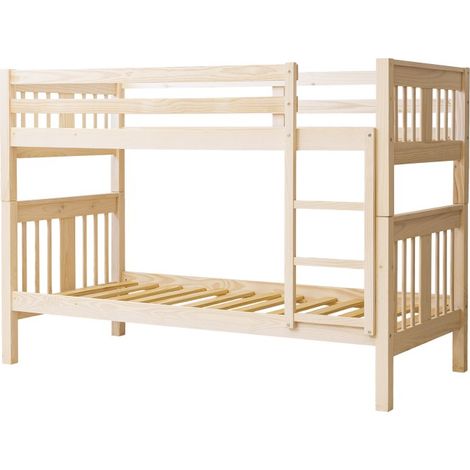 Letto a castello legno bianco lavato 90x190cm