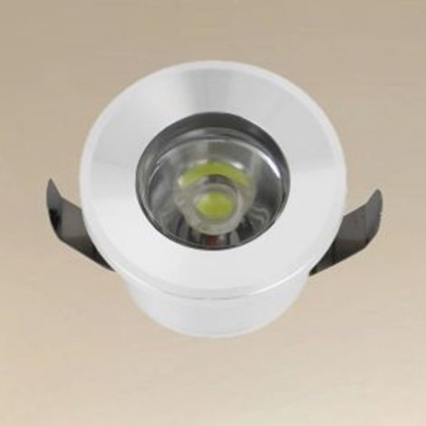 TrAdE Shop Traesio - Faretto 1w Led Incasso A Soffitto Ip20 Bianco Mini Spot Segnapassi Luce Calda 00229 - (1/4)