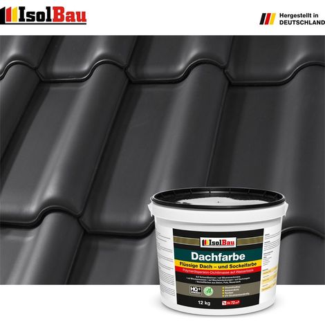 IsolBau Dachfarbe Schwarz 12 kg (1/5)
