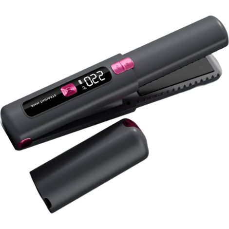 Ionic Frizz Outil de coiffure sans fil pour lisser et boucler l'écran LCD Réglage de la température Outil de coiffure rechargeable (1/4)