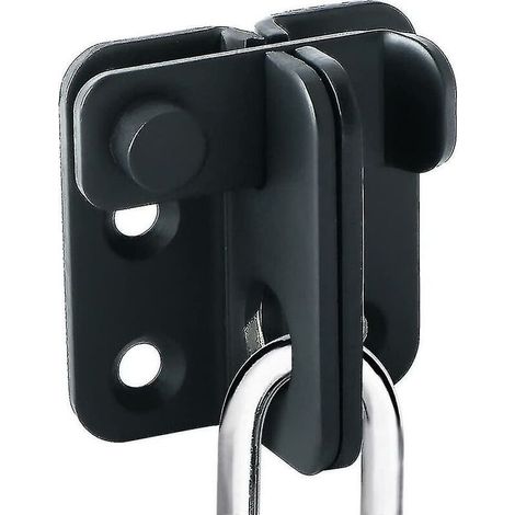 Serrure de porte coulissante, cadenas, loquet de porte, boucle, crochet antivol, finition noir mat, acier inoxydable, Ems3001 B
