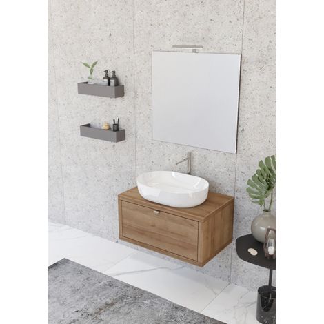 mobile bagno "tintoretto" rovere 80 cm (1/4)