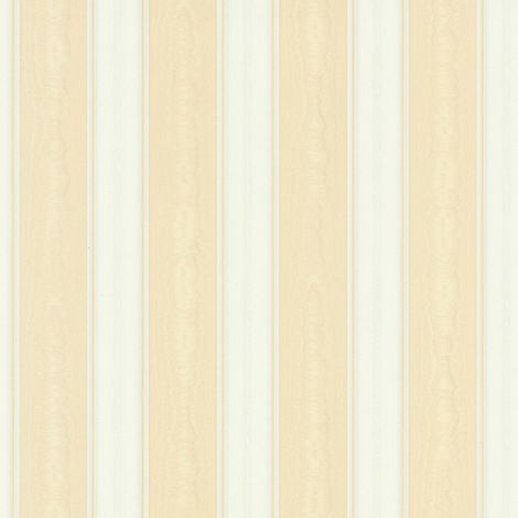 Carta da parati a righe Profhome 765826 Carta da parati in vinile leggermente strutturata a righe opaca beige bianco 5,33 m2 (1/5)