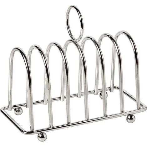 1 Support De Pain Grillé,Acier Inoxydable,Capacité 6 Tranches,Rack Refroidissement,Cuisine Buffet (1/5)
