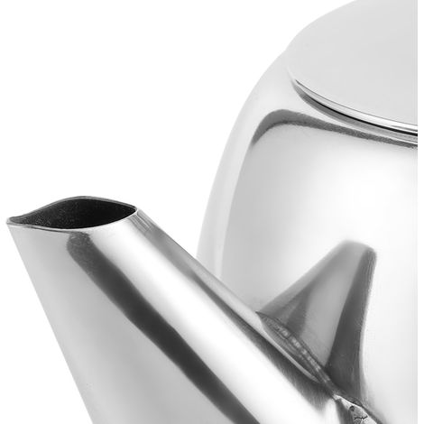 Cafetière/théière en acier inoxydable, bouilloire à bec court, pour eau froide, idéale pour hôtels et restaurants, 500 ml (environ). (1/5)