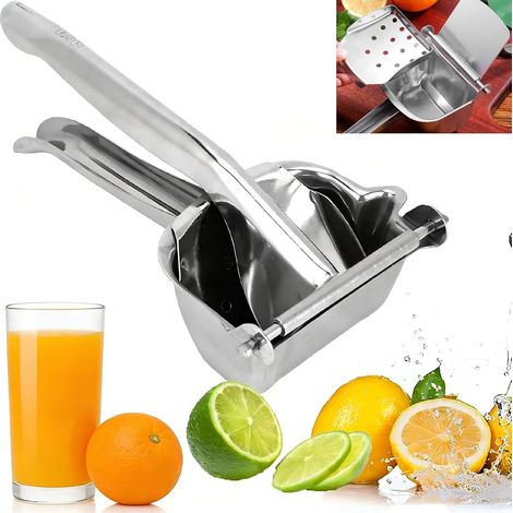 Presse agrumes manuel en acier inoxydable 304 résistant aux fuites résistant à l'usure haute efficacité poignée confortable accessoires de cuisine (1/5)