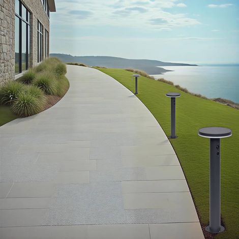 Potelet Detekt solaire détecteur de mouvement gris graphite - Hespéride (1/5)