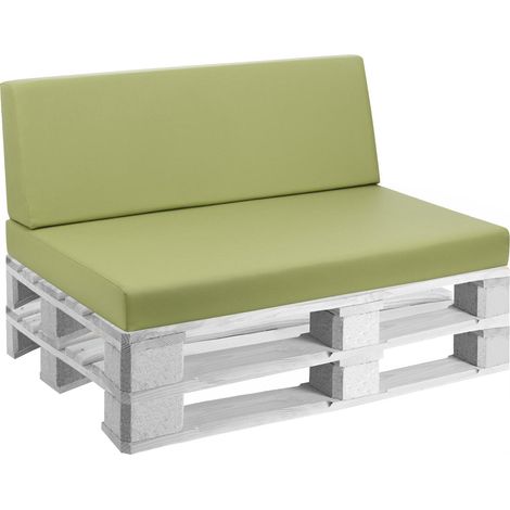 Cuscini per Pallet 120x80 cm Seduta e Schienale in Similpelle Mariotti Reforma Lime (1/4)