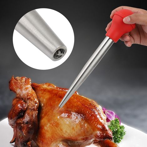 Injecteur de marinade en acier inoxydable pour dinde, seringue à assaisonnement, pompe à badigeonner (1/5)