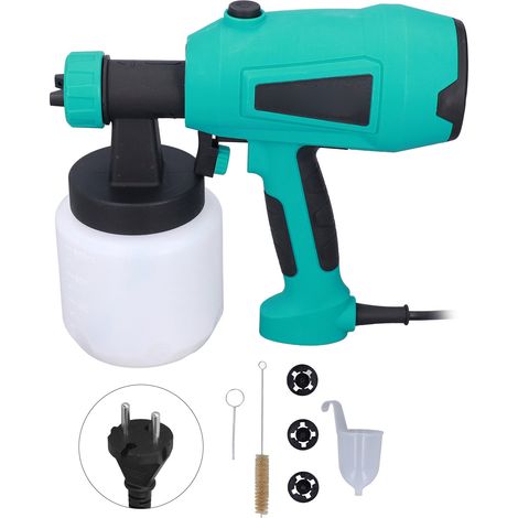 Pistolet à Peinture Électrique Portable 550W 220V avec Bec Détachable, pour Clôtures et Plafonds, Débit 850ml/min, Alimentation par Aspiration (1/5)