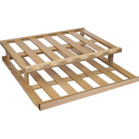 Clayette CLAPRE05  de présentation deux étages de type fixe bois naturel (hêtre) - La Sommelière