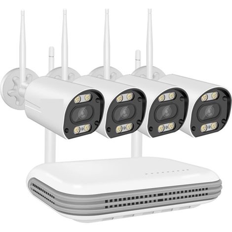 Système de caméra de sécurité à domicile Kit de caméra Wifi sans fil 3MP/5MP Audio bidirectionnel AI détection de visage caméra de sécurité extérieure IP 8CH NVR système de Surveillance vidéo ( Size : (1/5)