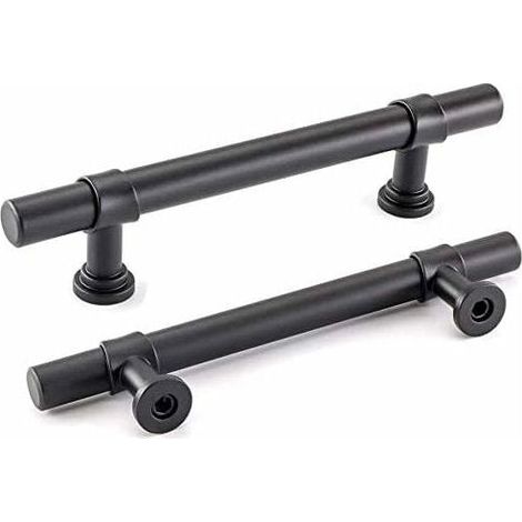 Black Bathroom Cabinet Handles, Set of 2, 128mm Cabinet Handles, Simple Black Cabinet Handles (1/5)