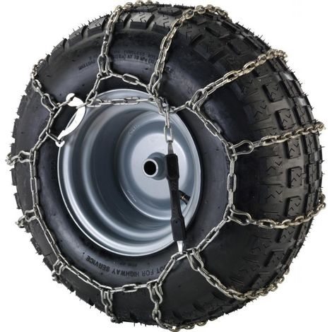 Par de cadenas de nieve para ruedas de tractor de césped 18'' ORIGINAL CASTELGARDEN (1/3)