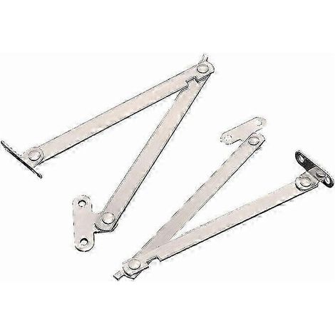 Lot de 4 charnières réglables pour meubles, charnières pliantes en métal avec réglage d'angle de 90 à 110°, fermeture silencieuse et en douceur pour portes, fenêtres et armoires. (1/5)