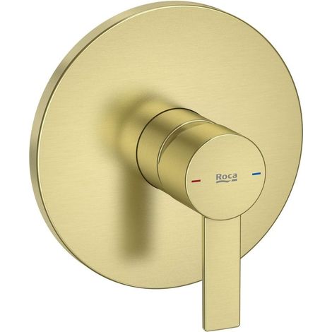 MEZCLADOR MONOMANDO EMPOTRABLE BAÑO Ó DUCHA TARGA ROCABOX ORO CEPILLADO (1/2)