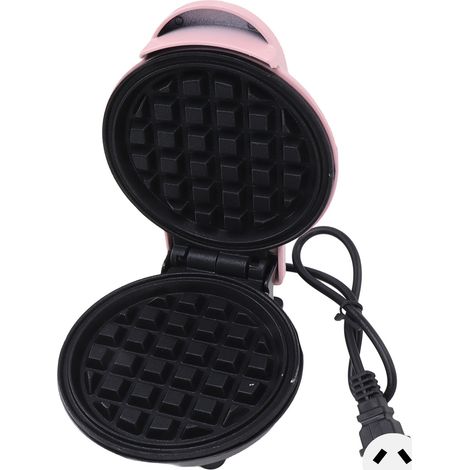 Mini Gaufrier Bâton Antiadhésif Double Face Multifonction pour Sandwichs et Toasts, Prise AU 220V Rose (1/5)