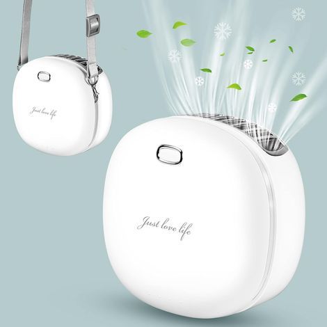 Mini ventilatore portatile con cavo, ventilatore da collo ricaricabile tramite USB, velocità regolabile, ventilatore personale portatile per bambini e donne, ideale per campeggio e attività all'aperto (1/5)