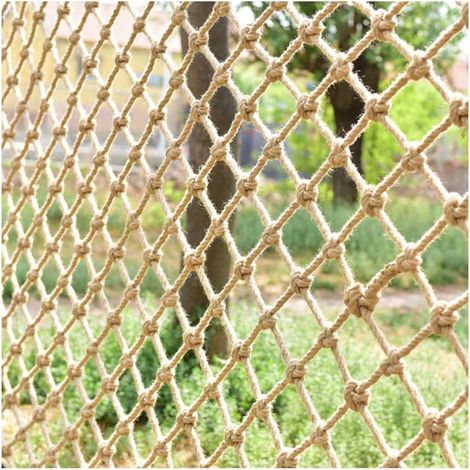 Filet de Sécurité Enfants,Filet de Corde Chanvre,Filet d'escalade, Filet D'escalier Anti-Chute Balcon,Photo Filet Décoration Plafond,Filet de Clôture Barrière Protection(Size:11m(33ft)) (1/5)