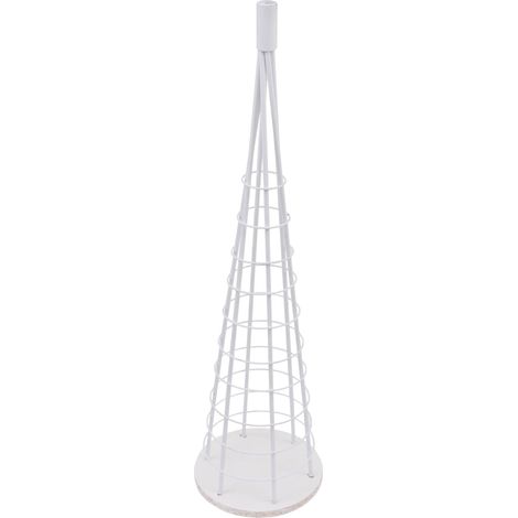 Sapin décoratif blanc en métal 90 cm arbre de Noël design support décoratif intérieur à personnaliser 040009007