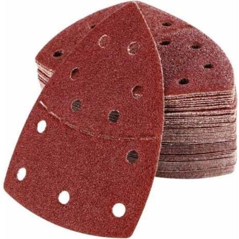Triangles de ponçage, papier abrasif pour Bosch PSM 100A, PSM 160, PSM 200 AES, PSM 18, PDA 180, PSM 160 A/PSM 80/PRIO, 105 mm x 152 mm, lot de 60, grain P40/60/80/120/180/ 240