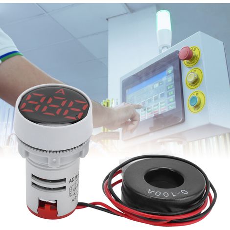 Voyant lumineux rond à cristal AD16-22DSA, type courant, 220 V CA, rouge (1/5)
