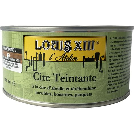 Cire pâte teintante à patiner chêne foncé, 500mL (1/2)