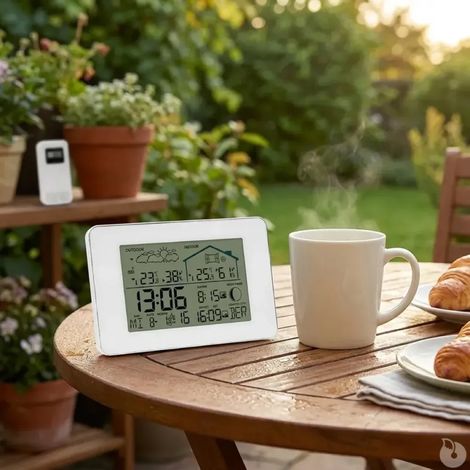 Station météo avec sonde extérieure Thermomètre hygromètre (1/5)