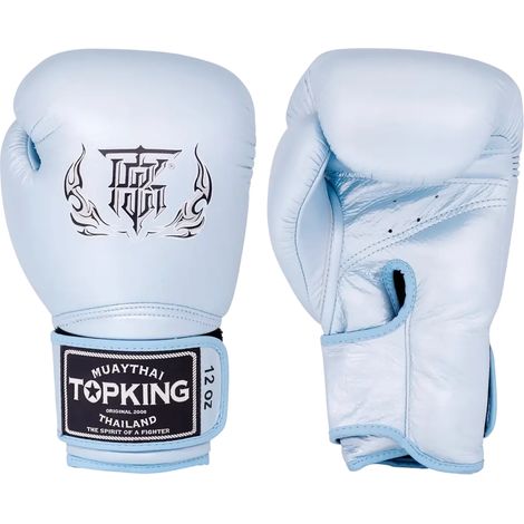 Gants de boxe thaï Top King Super White 10 oz (1/2)
