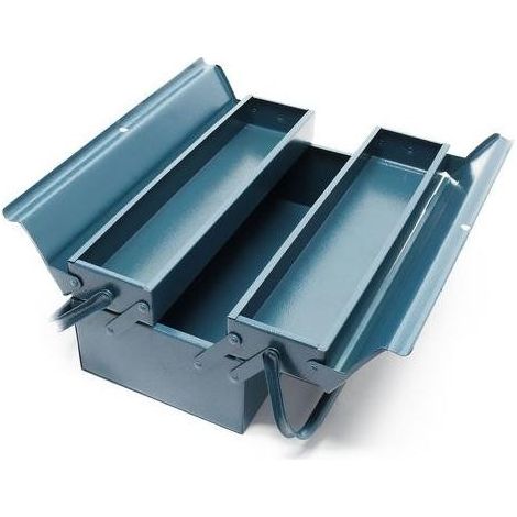 Caja de herramientas metálica pesada de 3 compartimentos