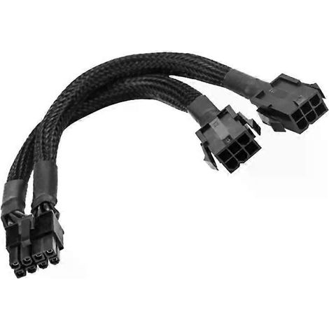 Flexibles und robustes 6-Pin-auf-8-Pin-Konverterkabel mit 18AWG PCIe-Anschluss und Dual-6-Pin-auf-8-Pin-Splitter (1/4)