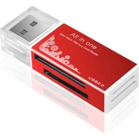 Lecteur De Carte Mémoire - USB 2.0 Multi Format SD SDHC TF M2 MMC MS Pro Duo - Pour Ordinateur Portable Et Desktop - 1 Pièce