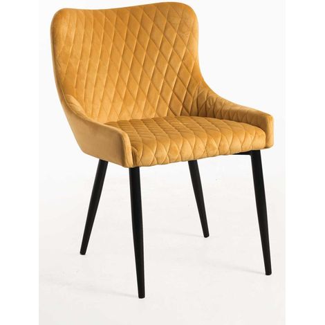 Packs Sillas Comedor - Pack 2 Sillas Sanda Terciopelo - Mostaza (1/5)