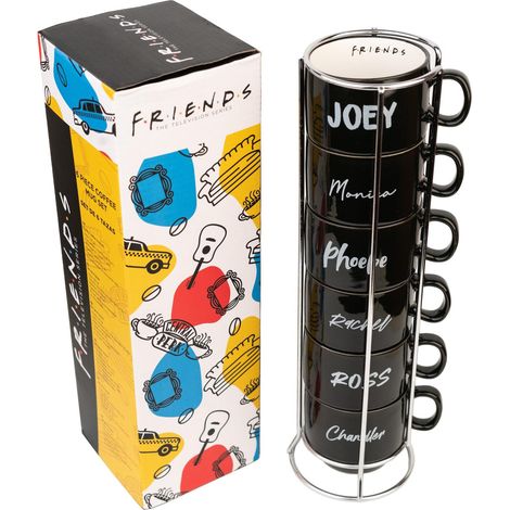 Friends Conjunto de 6 Tazas Multicolor Porcelana 150 ml