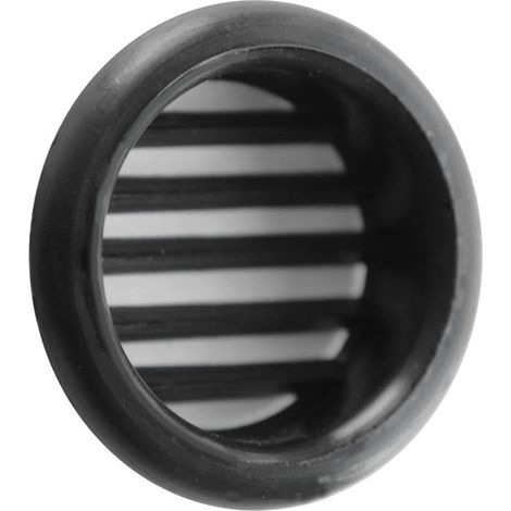 La ventilation T3 N Grille ronde en plastique a encastrer, noir, 40 mm (1/5)