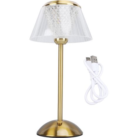 Ortviai Lampe de Bureau Sans Fil Rechargeable, 3 Températures de Couleur et Gradation Tactile, Design Élégant en Acrylique et Fer Forgé (1/5)