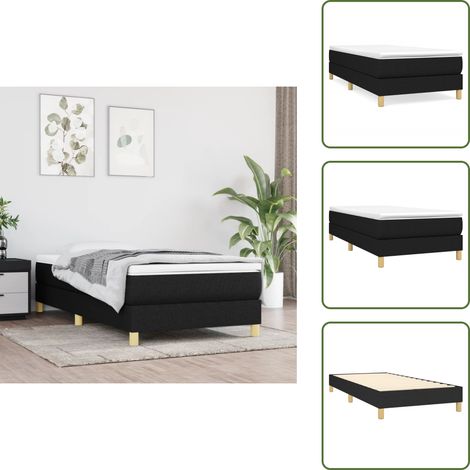 Letto a rete - vidaXL Struttura Letto a Rete a Molle Nero 80x200 cm Tessuto -
