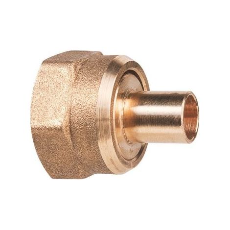 Raccord gaz 2 pièces femelle 20-150 pour tube cuivre Ø8 (1/2)