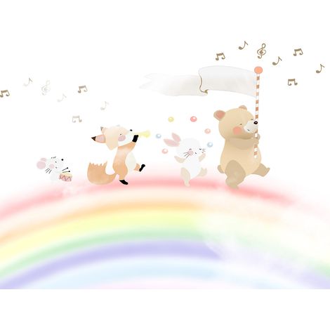 Papier peint panoramique Enfants - Animaux - 130 cm x 100 cm (1/2)