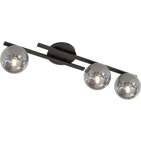 Plafoniera Moderna Nettuno Acciaio Nero 3 Luci E14 Ip20 (1/5)
