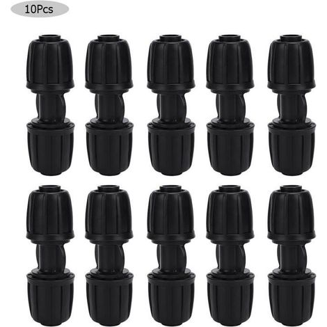Lot de 10 raccords droits pour irrigation goutte à goutte, raccord universel de 16 mm pour tuyau PE, arrosage de jardin (1/5)