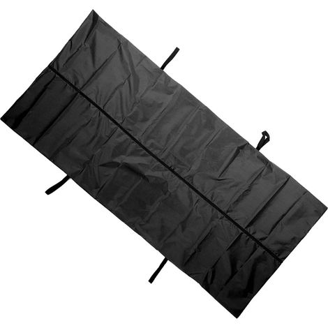 Sacco mortuario di emergenza nero, realizzato in tessuto Oxford 210D impermeabile, per il trasporto funebre in ospedale, 150x60 cm/59,1x23,6 pollici. (1/5)