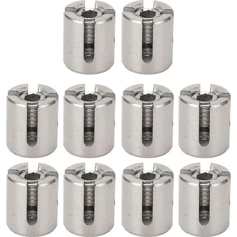 10 Stück Kreuzkabelklemmen aus Edelstahl 316, Geländer-Drahtseilklemmen, Wandsystemzubehör, 3 mm