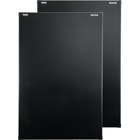 Solarmodule 2 Stück 100 Watt schwarz Mono Solarpanel Solarzelle 1000x675x30 (1/4)