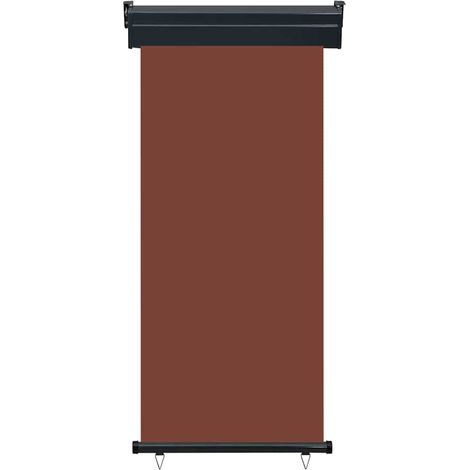 Auvent Marquise latéral de balcon, Store Banne pour Jardin Balcon Terrasse, 80x250 cm Marron OIB9779E
