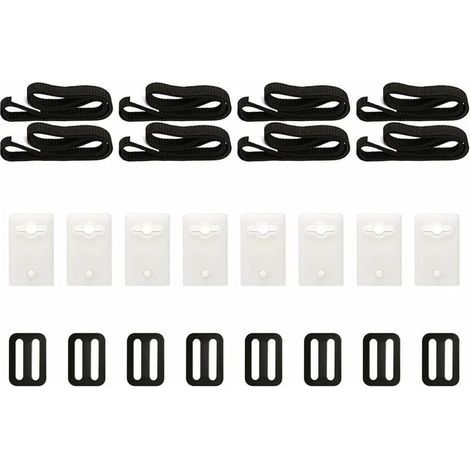 Juego de fijación para cubierta solar de piscina, 8 piezas, kit con correas universales para enrollar y fijar la cubierta solar, adecuado para piscinas enterradas (1/5)