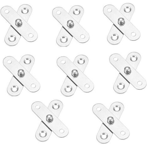 8 Pièces 360 Degrés Charnières, Charnière En Acier Inoxydable, Charnière Rotative, pour Portes d'entrée, Penderies, Placards, Salles de Bains, Appuis de Fenêtre (1/5)