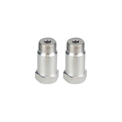 BRAVIX 2 pezzi Adattatore sensore di ossigeno M18 1.5 Distanziatore O2 Isolatore Controllo motore CEL Fissaggio Estensione lunghezza 45mm-Sonda lambda con chiave Tipo R Ep3
